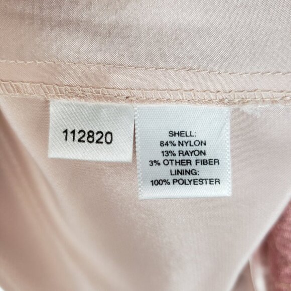 Ann Taylor Scalloped Lace Cap Sleeve Occasion Top Dusty Pink & Gold Size 10 - Picture 7 of 8